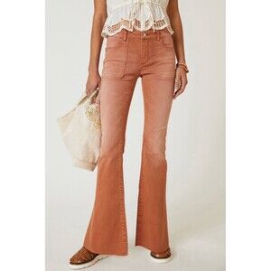 Pilcro Anthropologie Patch-Pocket Bootcut Jeans in Orange Size 30 EUC!!!